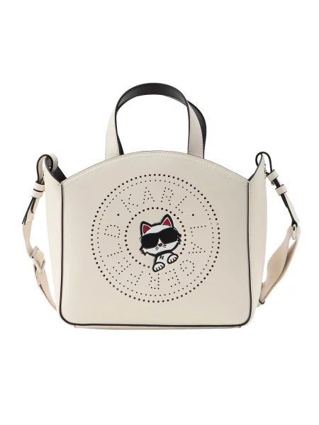 Karl Lagerfeld Ročna torbica IKON CIRCLE rdeča / črna / volneno bela