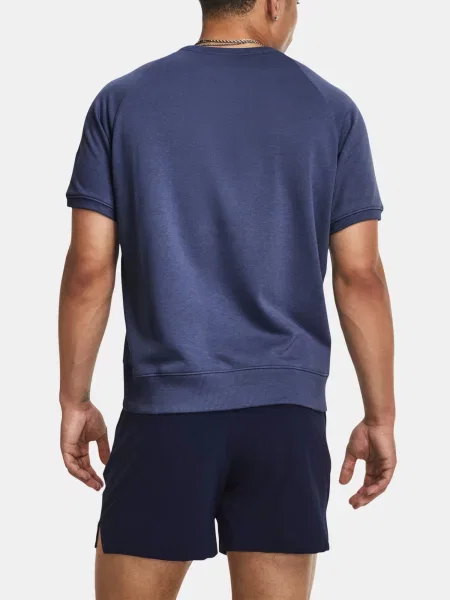 Frotir telovadnica športni pulover Under Armour s kratkimi rokavi modra