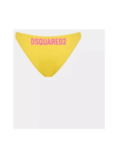 Bikini Dsquared2 z logo żółte