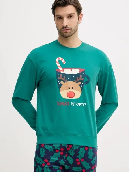 Піжама United Colors of Benetton візерунок зелений