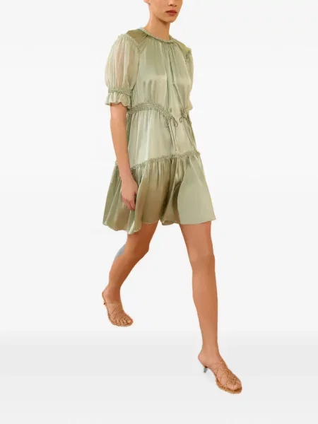 Rochie mini Ulla Johnson din satin verde