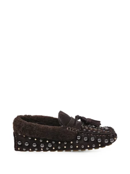 Pantofi loafer Strategia Shoes cu tepi maro
