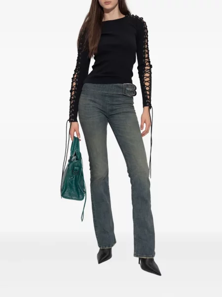 Топ Balenciaga с дантела черно