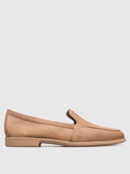 Замшеві лофери Santoni бежеві