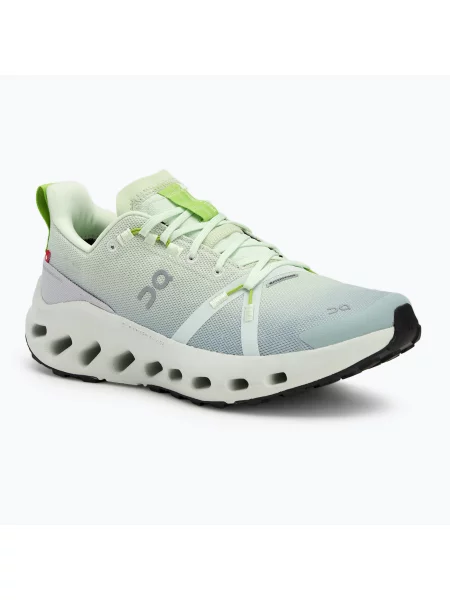 Дамски обувки за бягане On Cloudsurfer Trail Waterproof lima/mineral зелено