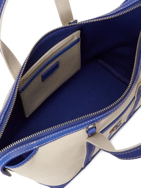 Koszulka polo Polo Ralph Lauren zamszowa na sprzączkę w paski niebieska