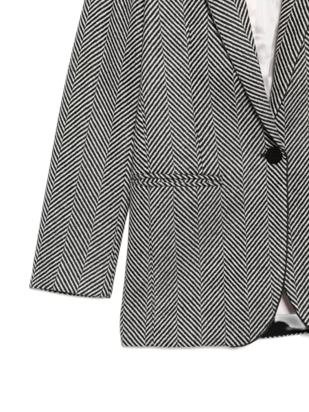 Sacou Forte_forte cu model herringbone gri