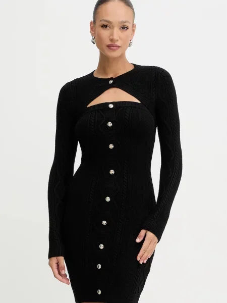 Obleka Guess DAPHNE črna