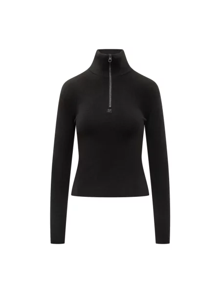 Sweter z golfem Courreges czarny