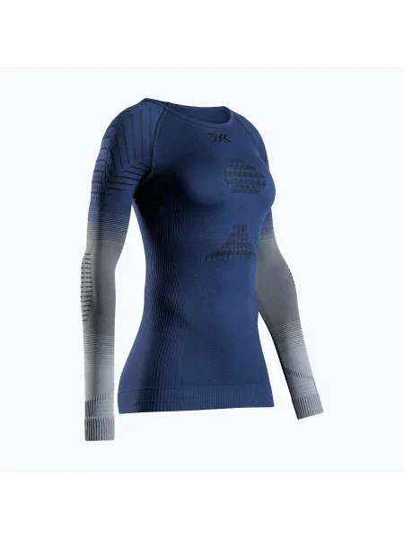 Дамска термоактивна блуза с дълъг ръкав X-Bionic Invent Fx Shirt marine/grey/light grey сиво