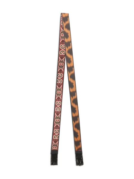 Fular Etro cu imagine cu imprimeu animal print negru