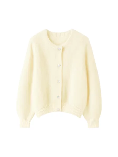 Moherowy kardigan Opal Studio biały