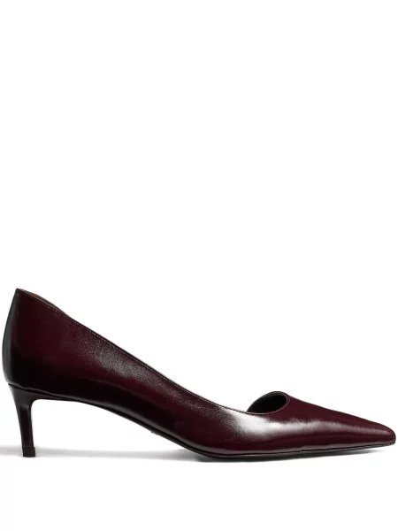 Pantofi cu toc Khaite cu toc jos cu vârf ascuţit roșu