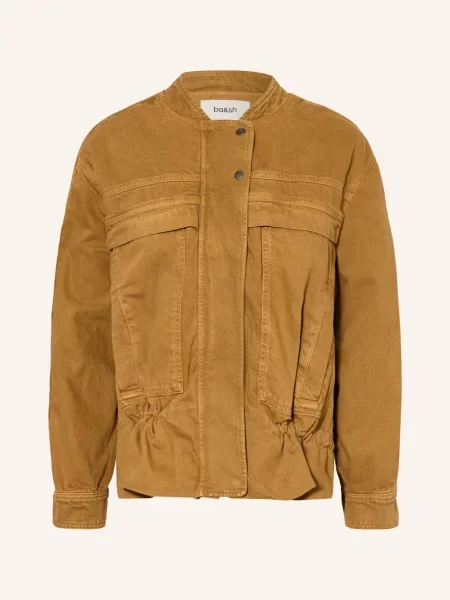 Ba&Sh Džínová Bunda Coly brown camel hnědá