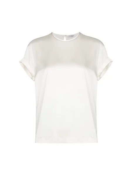 Jedwabna bluzka Brunello Cucinelli biała