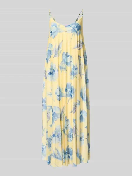 Sukienka midi z cienkimi ramiączkami model Felicia' Guido Maria Kretschmer Woman żółta