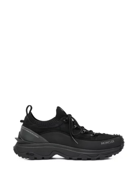 Sneakerși Moncler Trailgrip din piele de căprioară negru