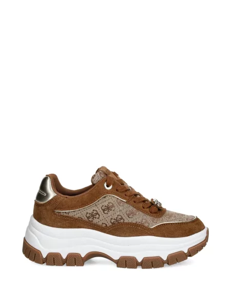 Sneakerși Guess maro