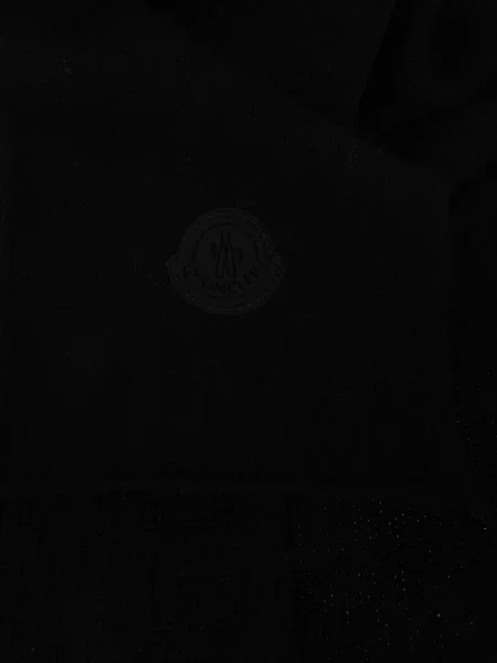 Fular Moncler tricotate cu autograf negru