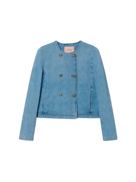 Kurtka jeansowa Twinset niebieska