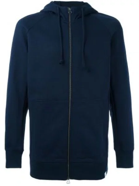 Hanorac cu glugă Adidas albastru