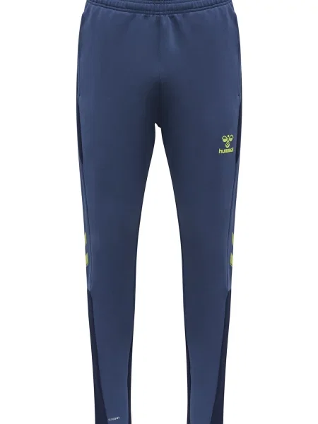 Hummel Sportovní kalhoty Lead námořnická modř / svítivě žlutá černá