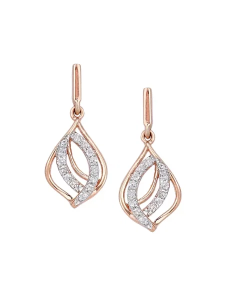 DIAMANT LETERNEL Náušnice zlato ružové