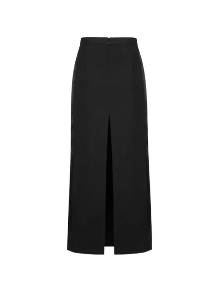 Fusta maxi The Andamane din satin negru