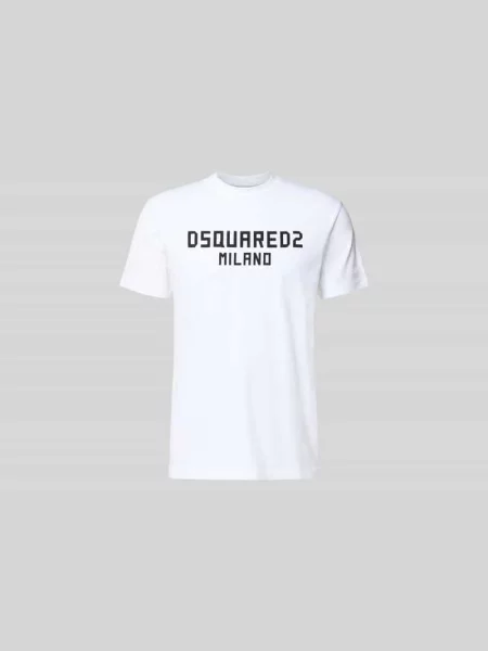 T-shirt o kroju cool fit z czystej bawełny Dsquared2 biała