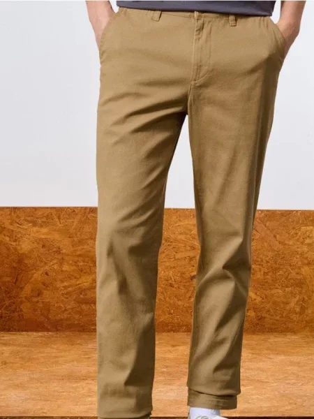 Sinsay Spodnie chino slim beżowy