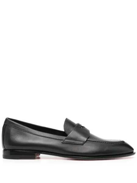 Pantofi loafer Santoni din piele negru
