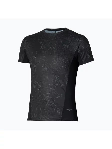 Tricou de alergare pentru bărbați Mizuno Active DryAeroFlow Graphic black/gray negru