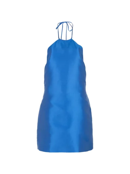Rochie mini Bernadette cu gât halter albastru