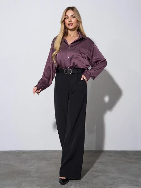 Штани палаццо ISSA Plus чорний