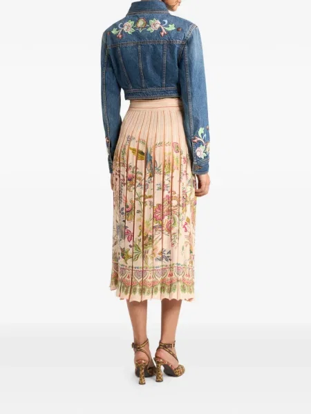 Geacă Etro cu model floral albastru