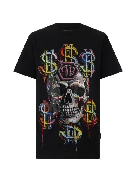 Tricou Philipp Plein cu imagine negru