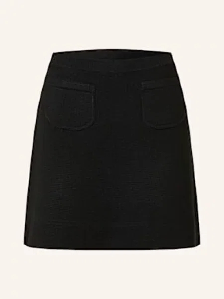 Claudie Pierlot Spódnica Z Dzianiny schwarz czarna