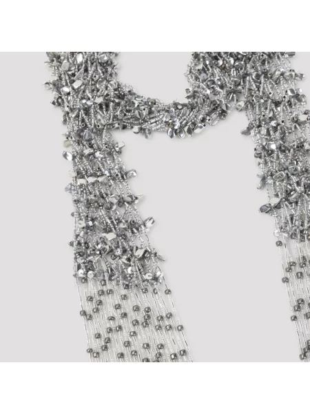 Szal Dries Van Noten z cekinami szara