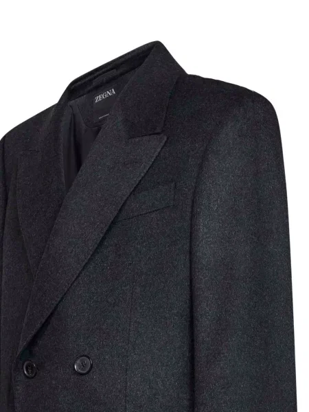 Двуредно палто Zegna черно