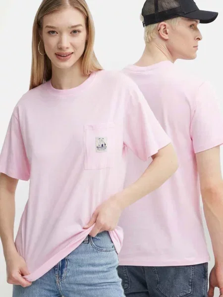 Koszulka Kaotiko M/C Pocket Loving Bear gum pink różowa