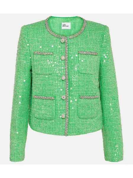 Geacă Self-portrait verde