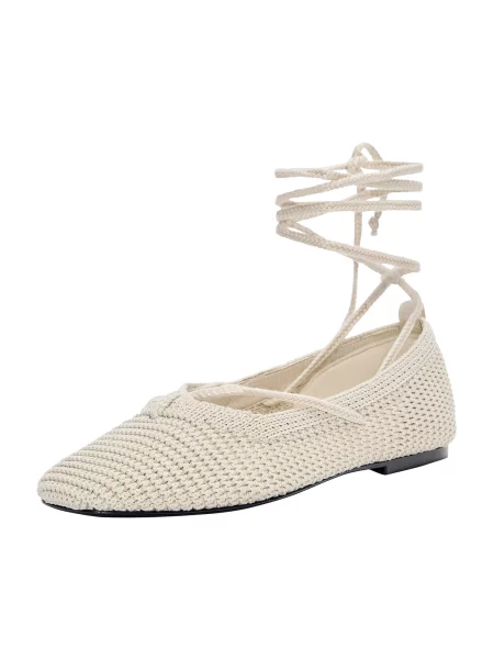 Pull&Bear Odprte balerinke ecru