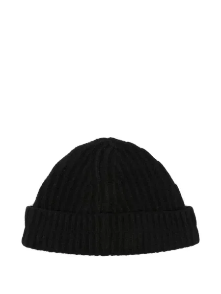 Pletený čepice Mm6 Maison Margiela s autogramem černý