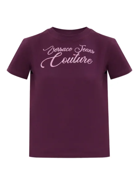 Tricou Versace Jeans Couture de cristal violet