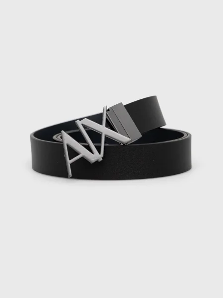 Armani Exchange de piele bărbați negru