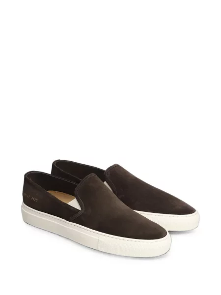Chiloți Common Projects din piele de căprioară slip-on maro