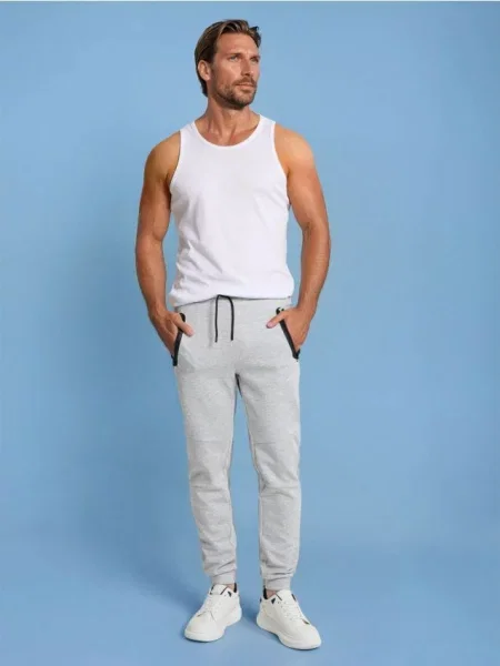 Sinsay Teplákové kalhoty joggers šedá