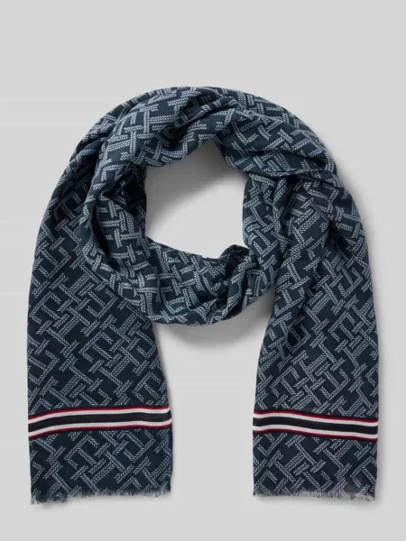 Chusta z Mieszanka bawełny i modalu Tommy Hilfiger granatowa