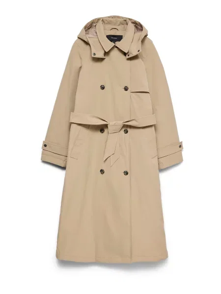 Vero Moda Petite Palton de primăvară-toamnă VMVANESSA deschis maro