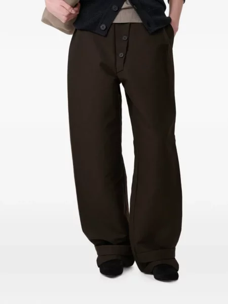 Cu centură pantaloni Studio Nicholson maro